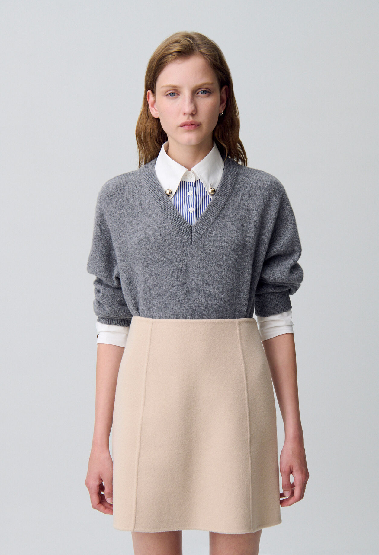 Straight mini skirt