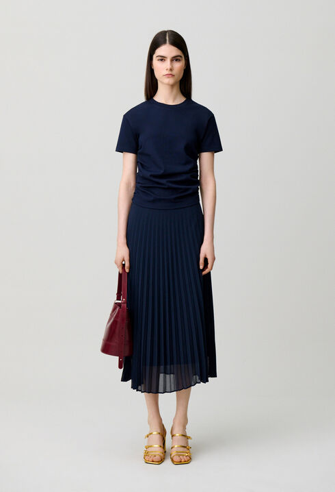 Trompe-l'&oelig;il bi-material dress