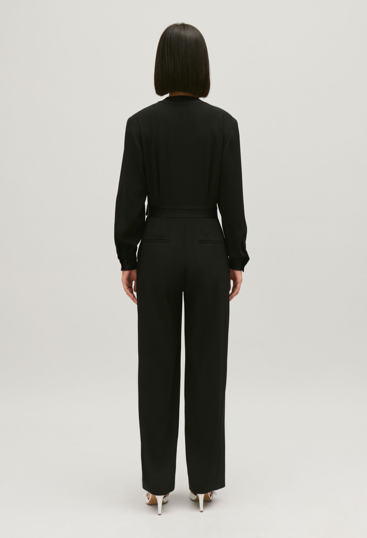 Black trouser suit