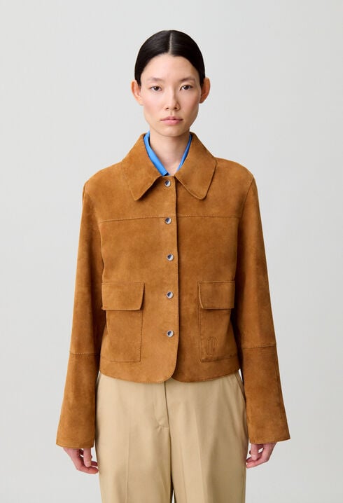 Suede leather jacket