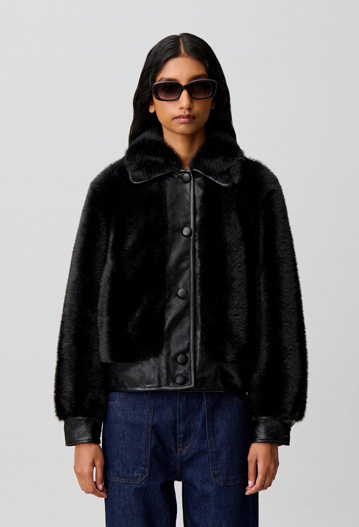 Short faux fur jacket