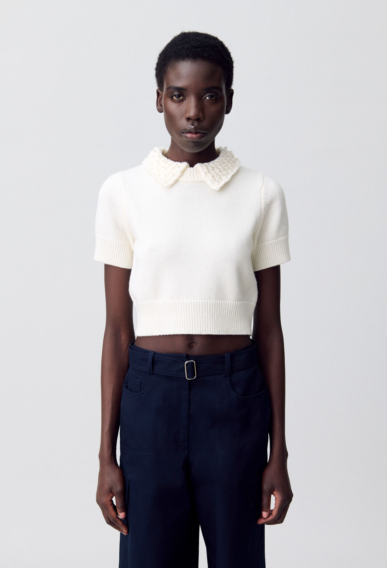 Short knitted top