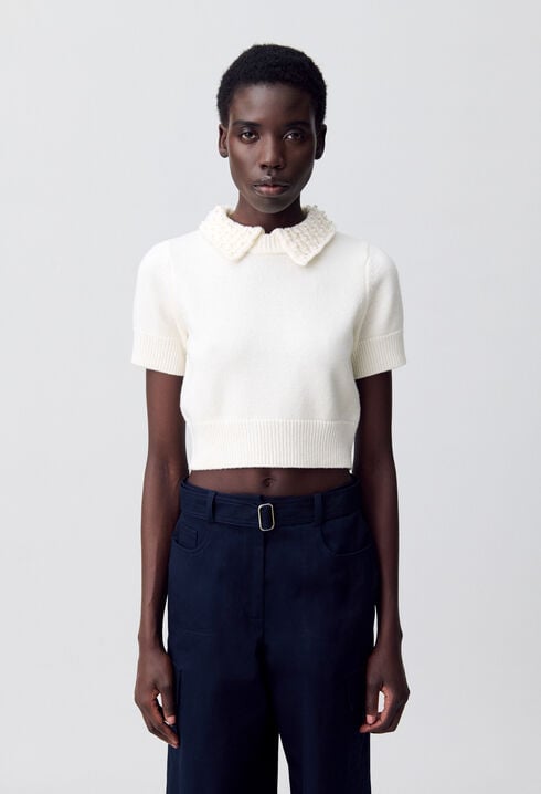 Short knitted top