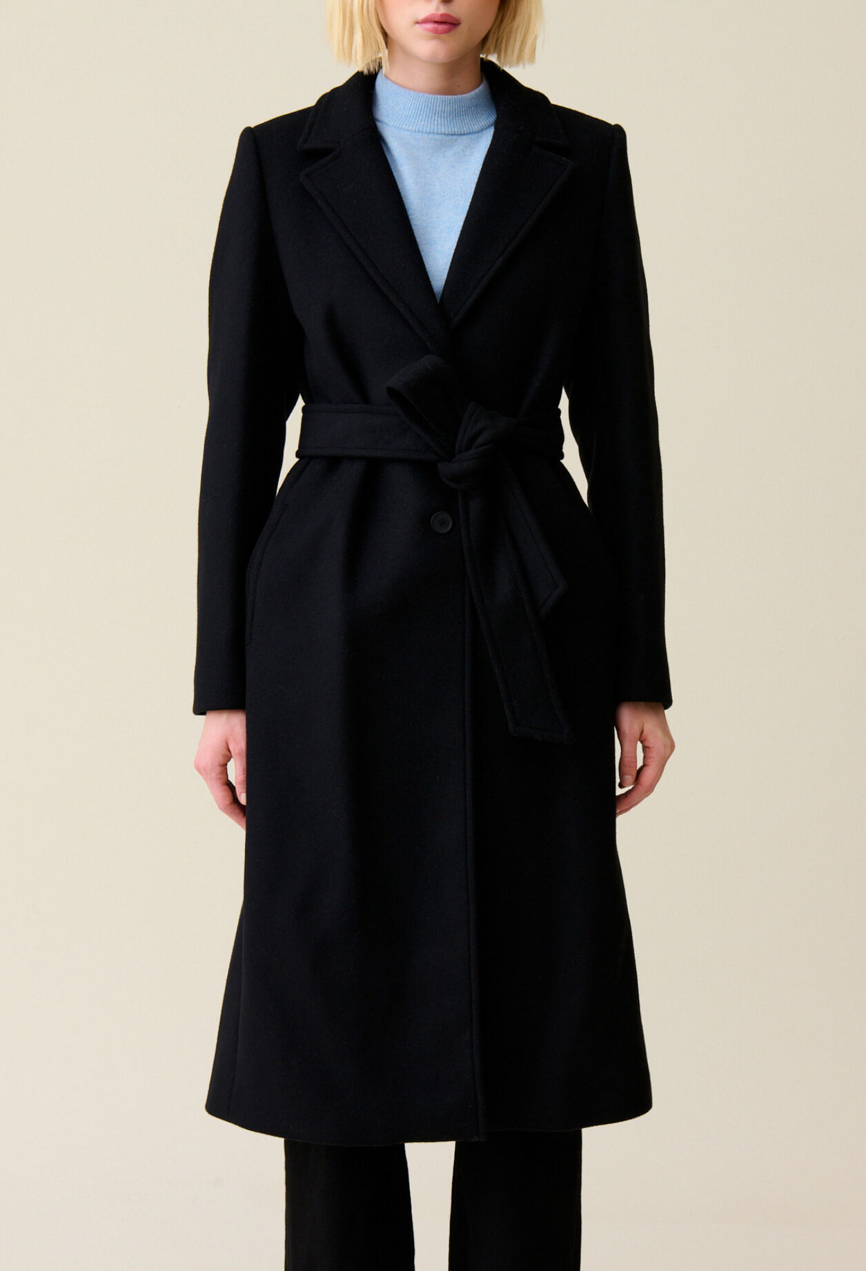 Long belted coat