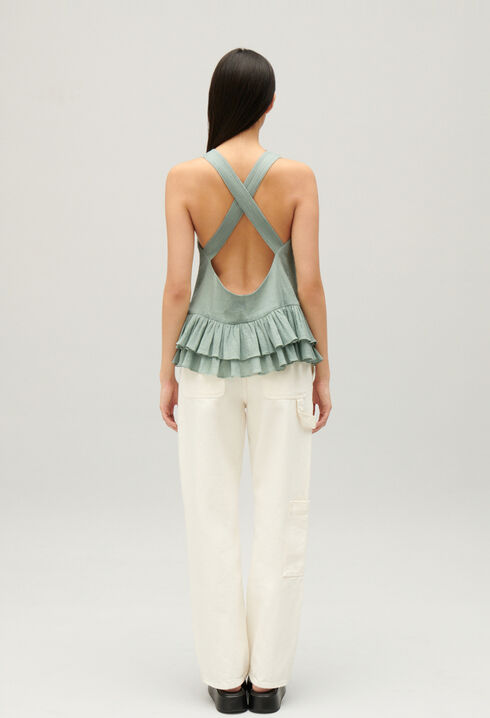 Ruffled crop top
