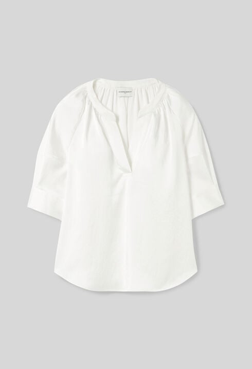 Flowy blouse with a notch neckline
