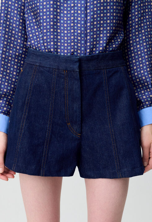 Raw Denim Mini Skirt