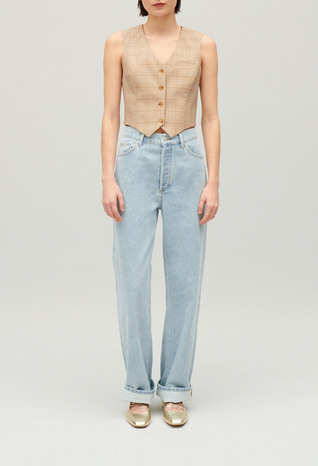 Faded blue Louis flare jeans