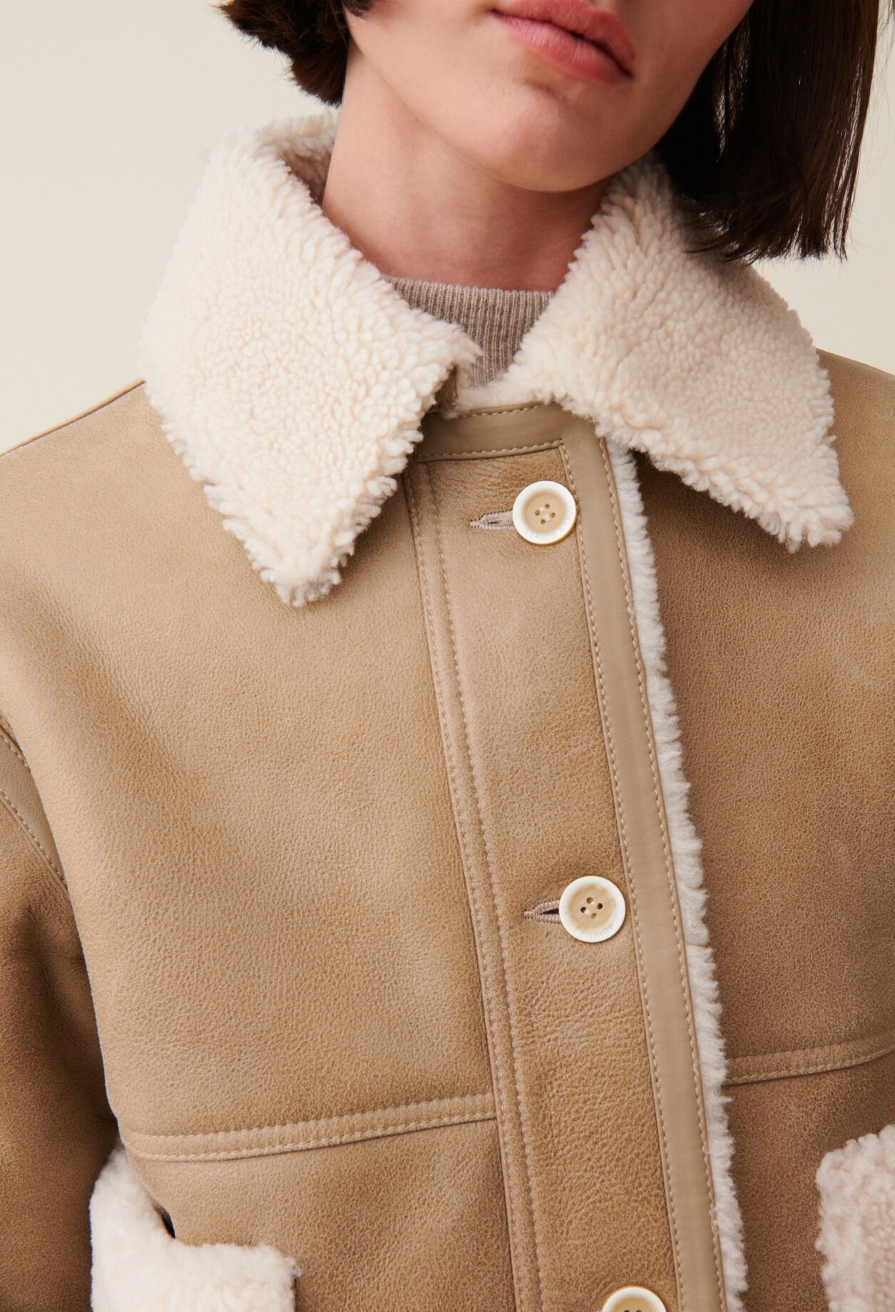 Claudie pierlot shearling coat online