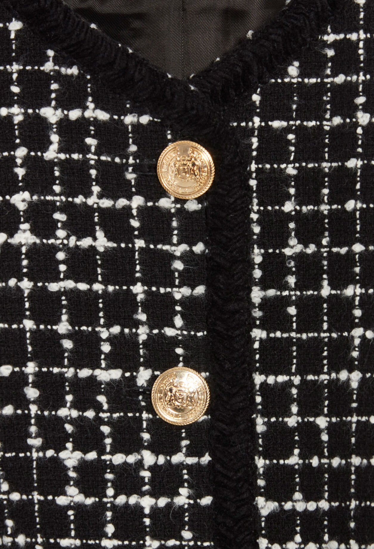 Two-tone tweed jacket