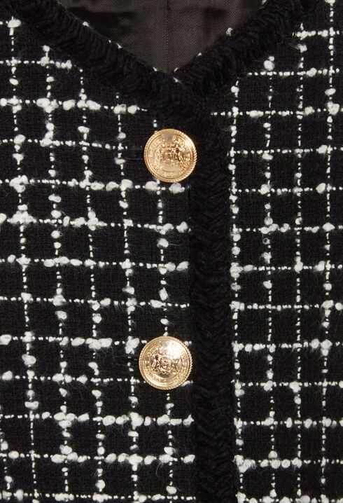 Two-tone tweed jacket