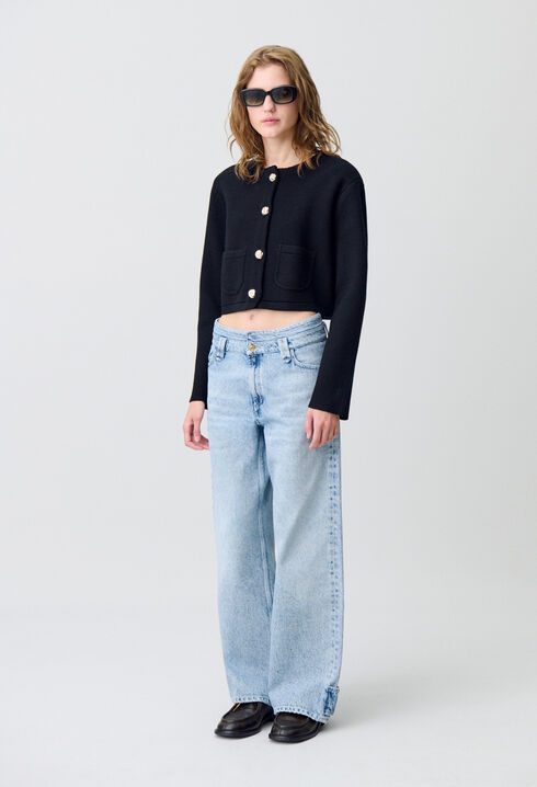 Straight denim jeans