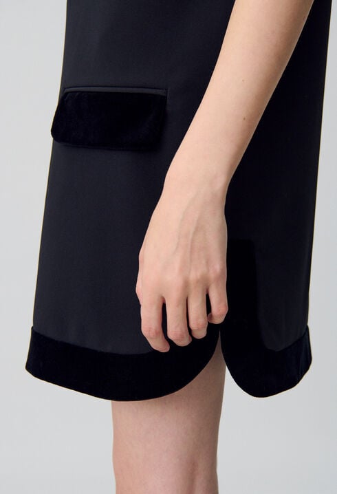 Short velvet dress