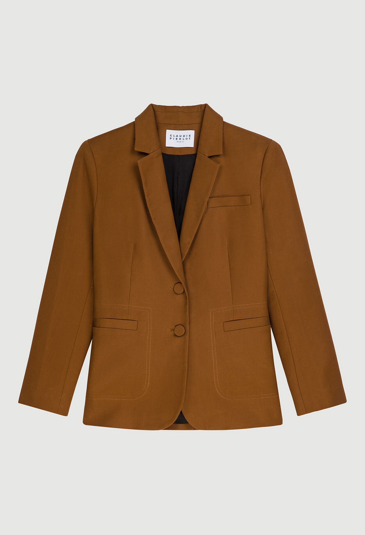 Topstitched tailored jacket