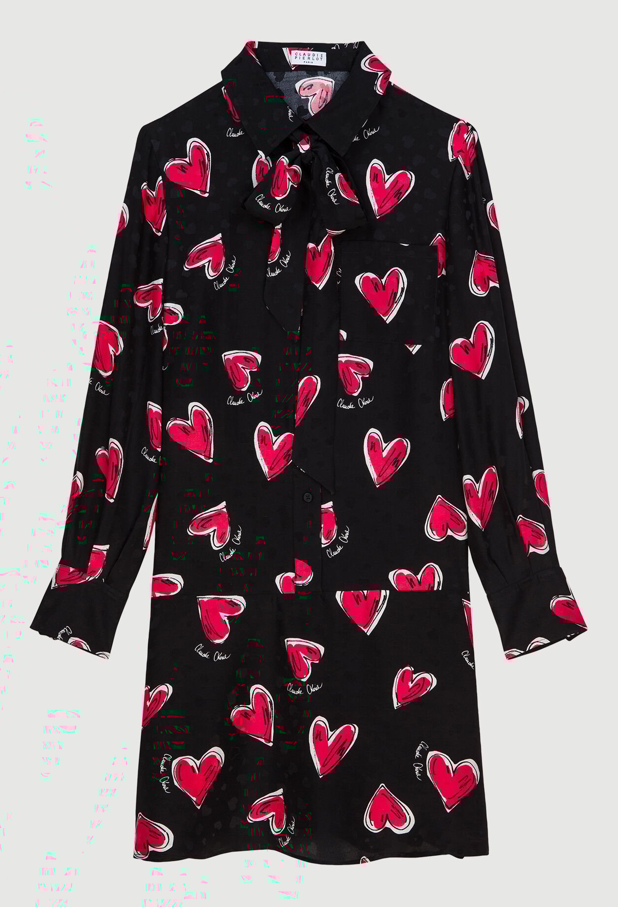 Printed shirt dress