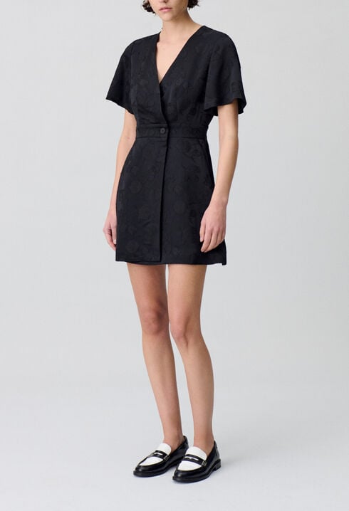 Wrap-Style Mini Dress
