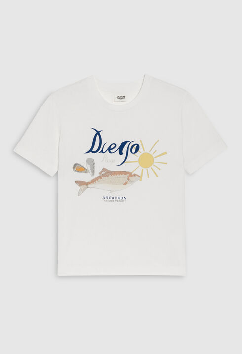 White Diego Plage T-shirt