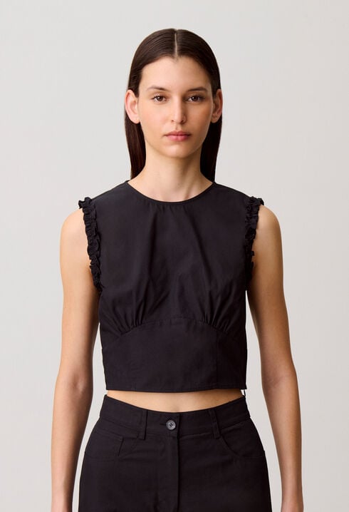 Ruffled crop top