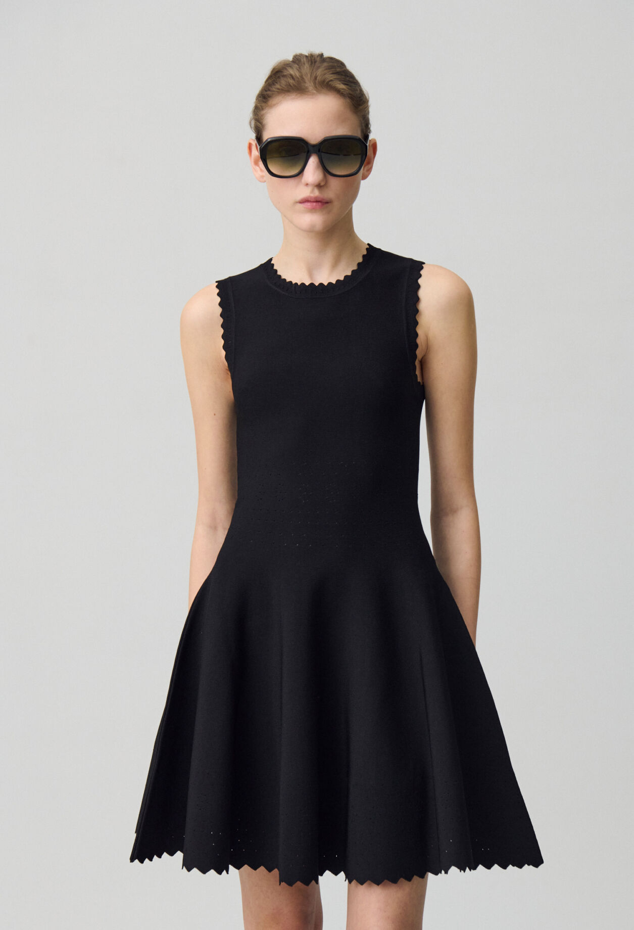 Skater Dress in Fine Knit Fabric