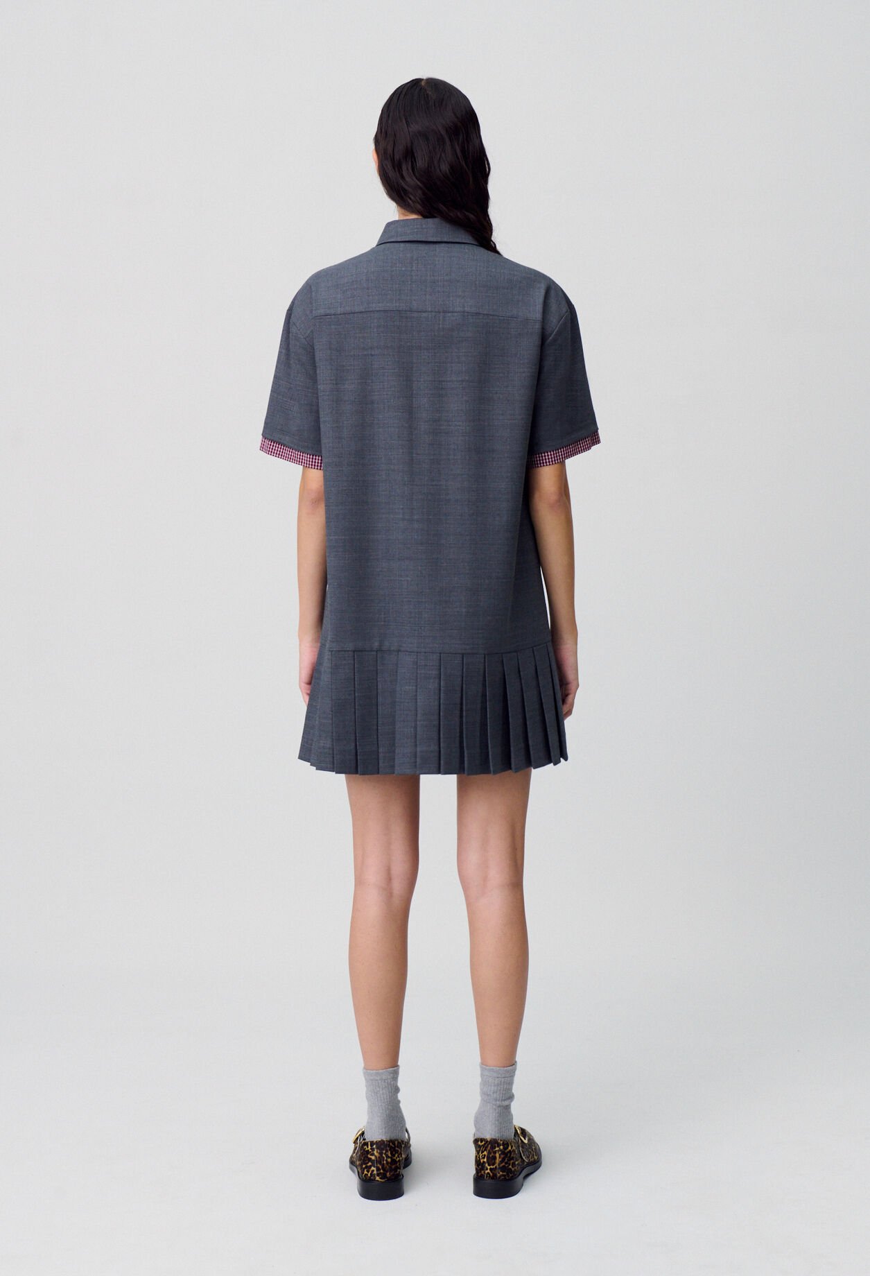 Pleated Mini Dress