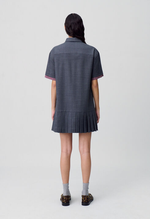 Pleated Mini Dress