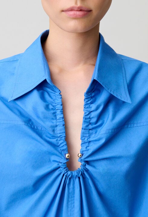 Wide V-neck blouse