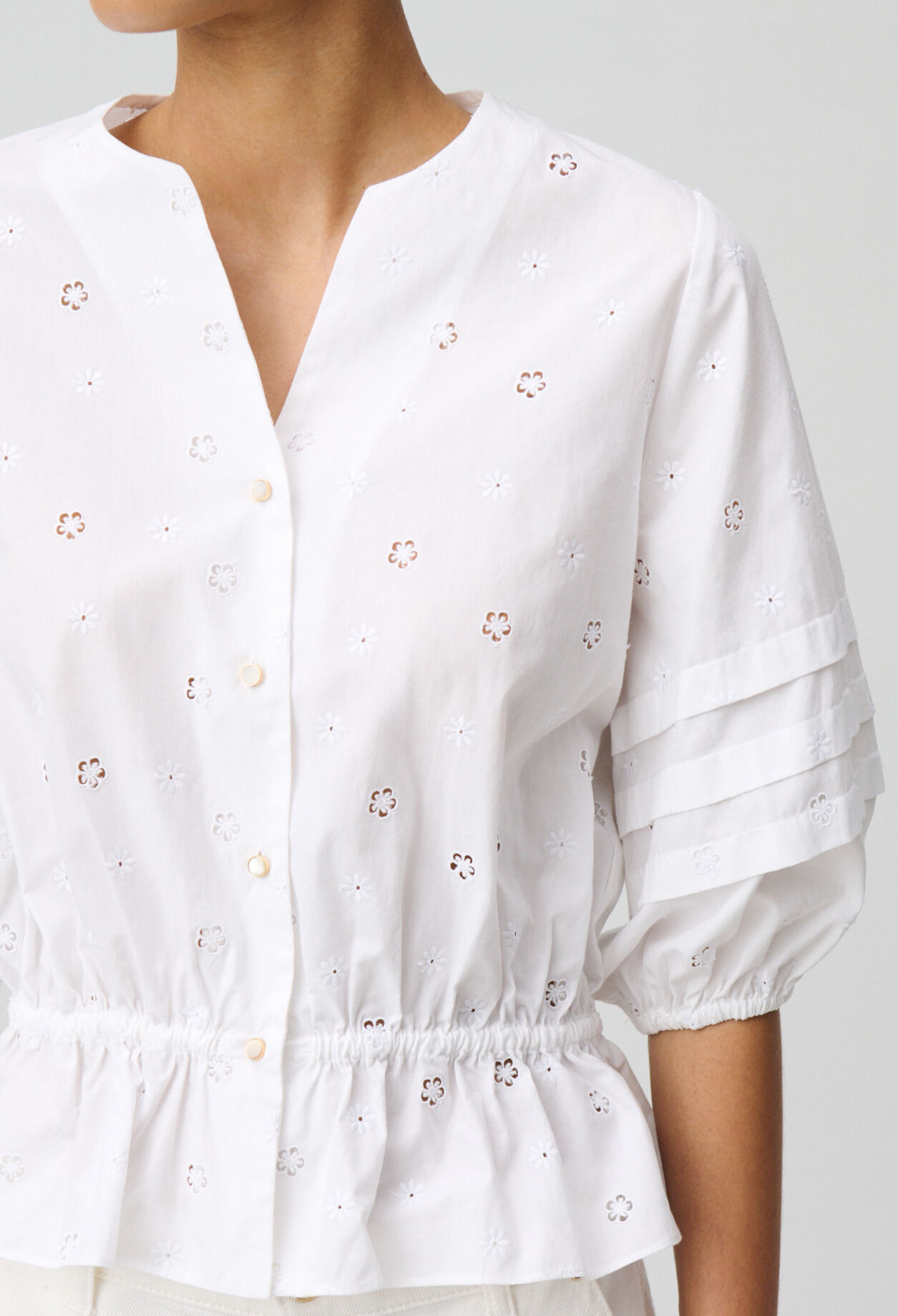 Embroidered Stretch Shirt for women | Claudie Pierlot