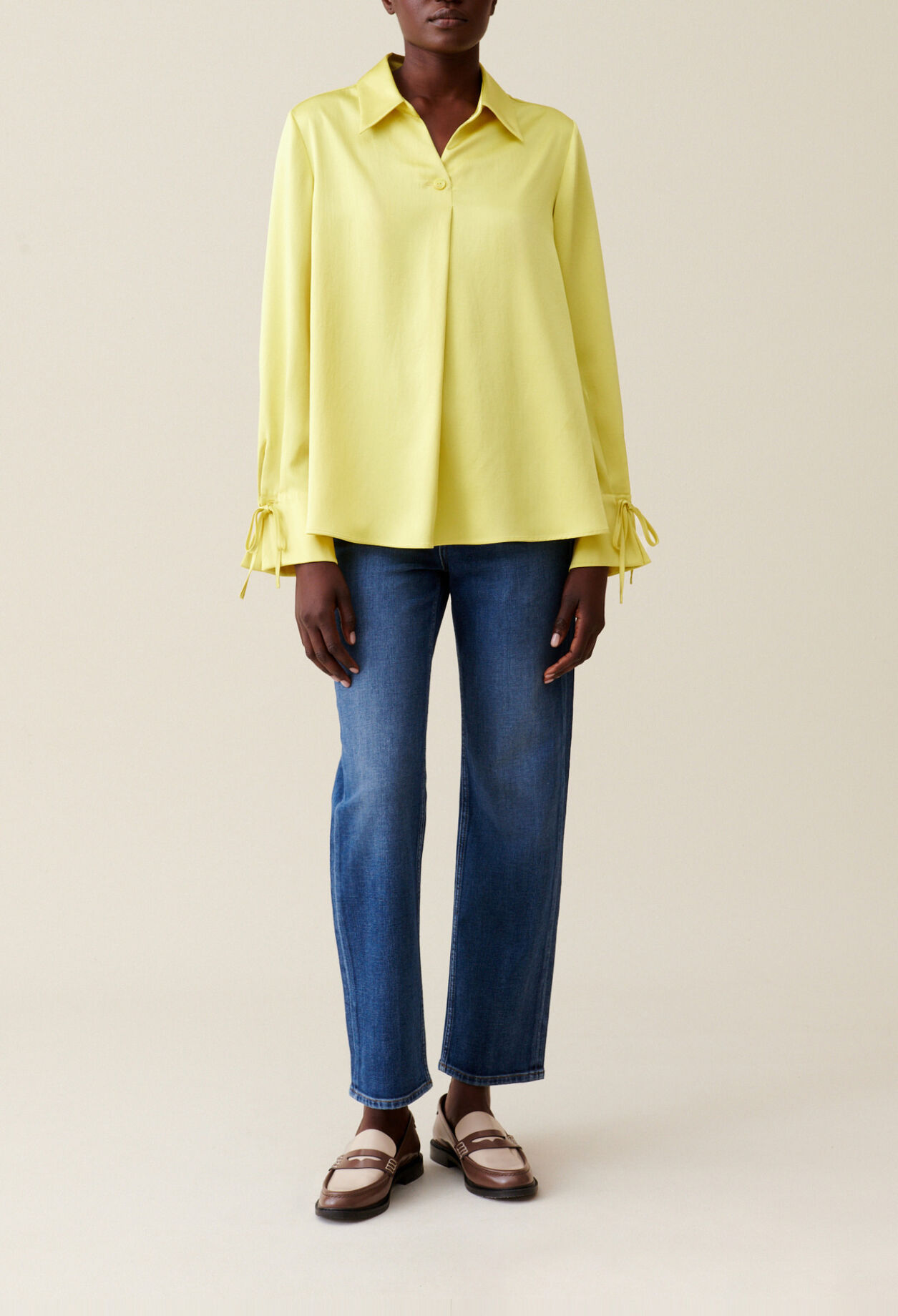 Flowy Blouse with Open Neck