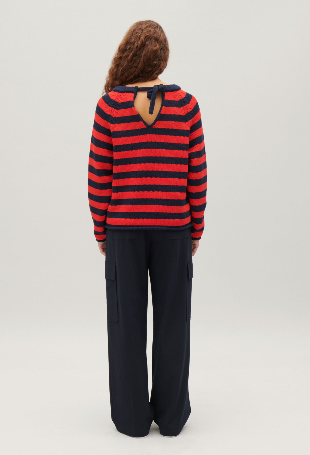 Two-tone striped jumper