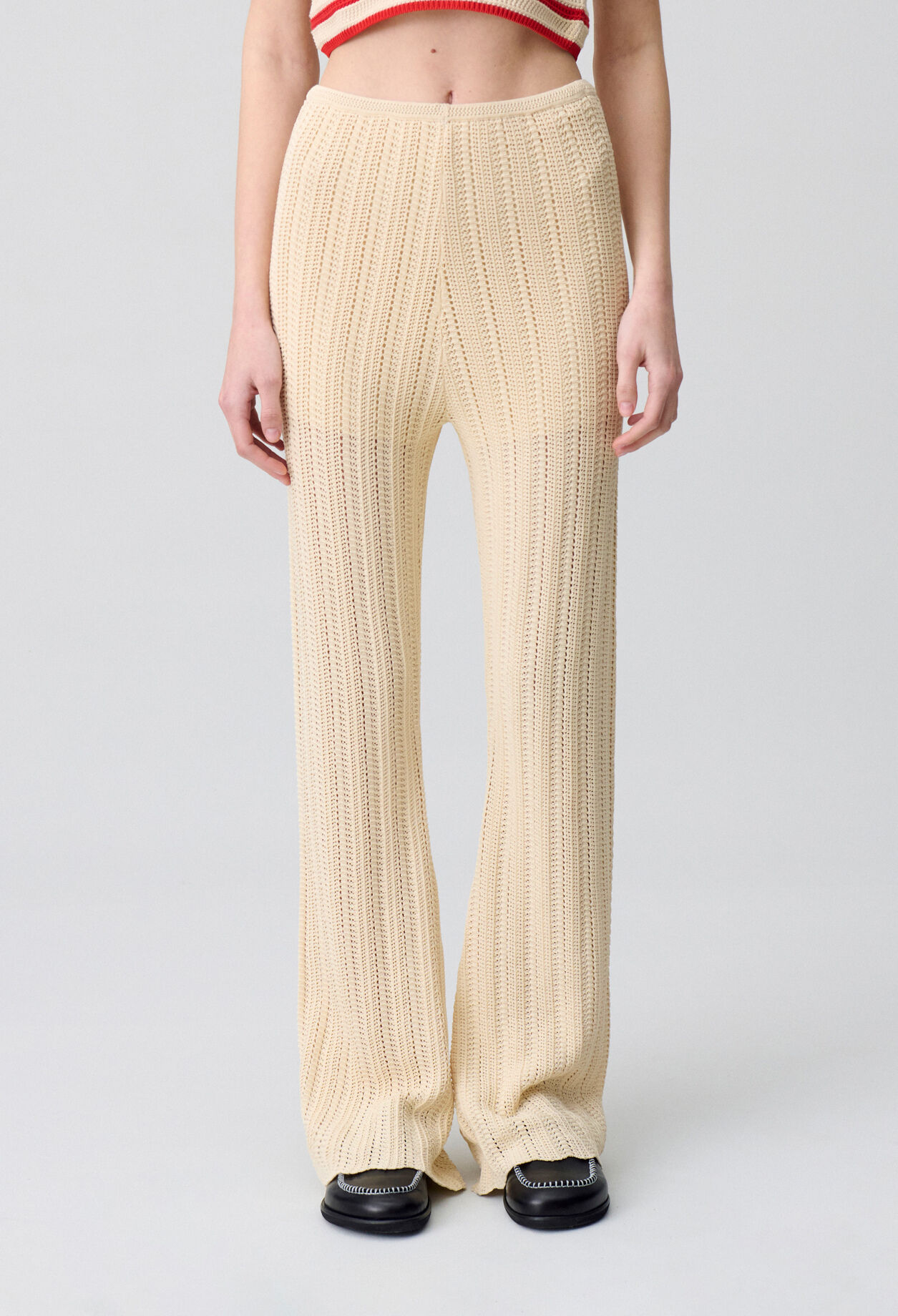 Crochet Detail Flowing Trousers
