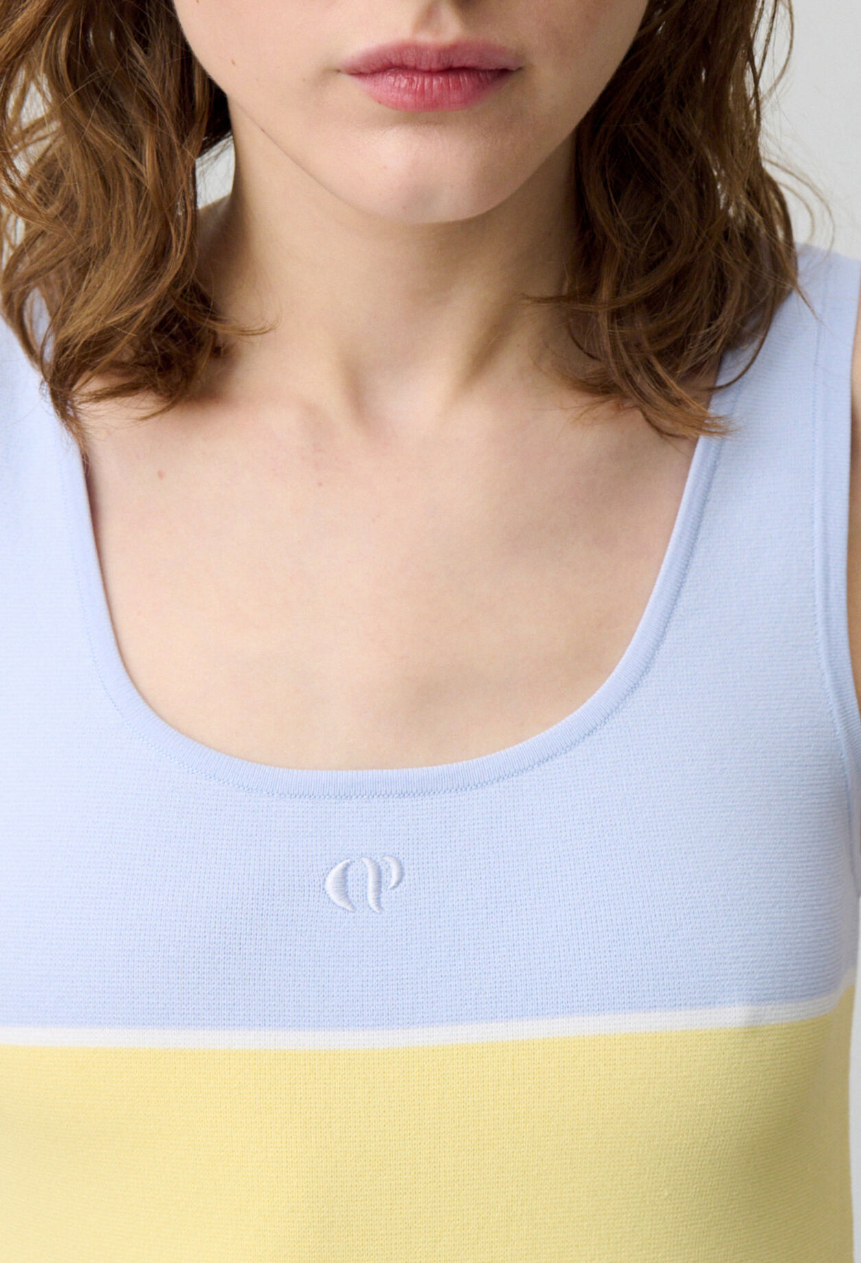 Two-Tone Fine Knit Bodysuit