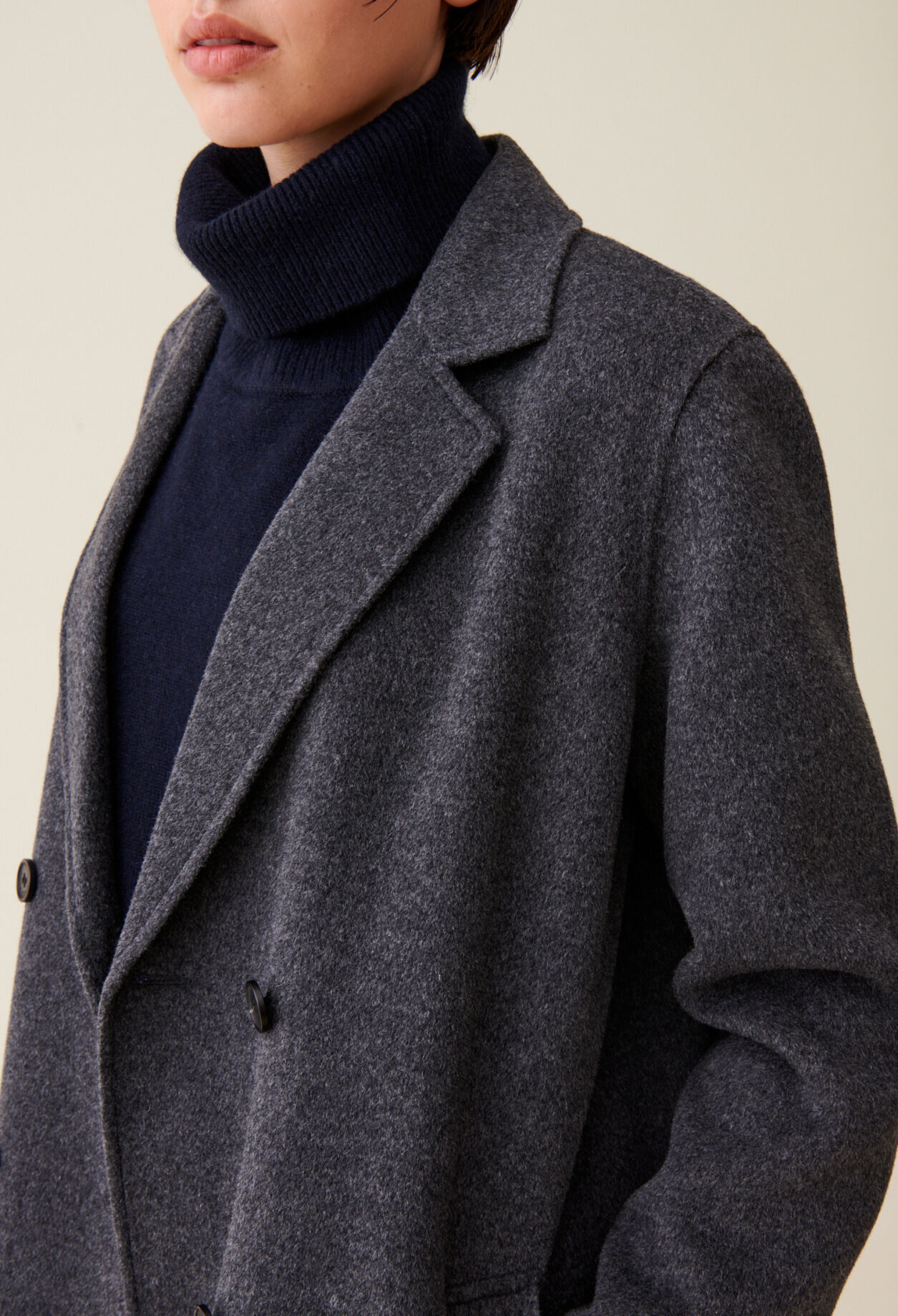 Double sided wool coat best sale