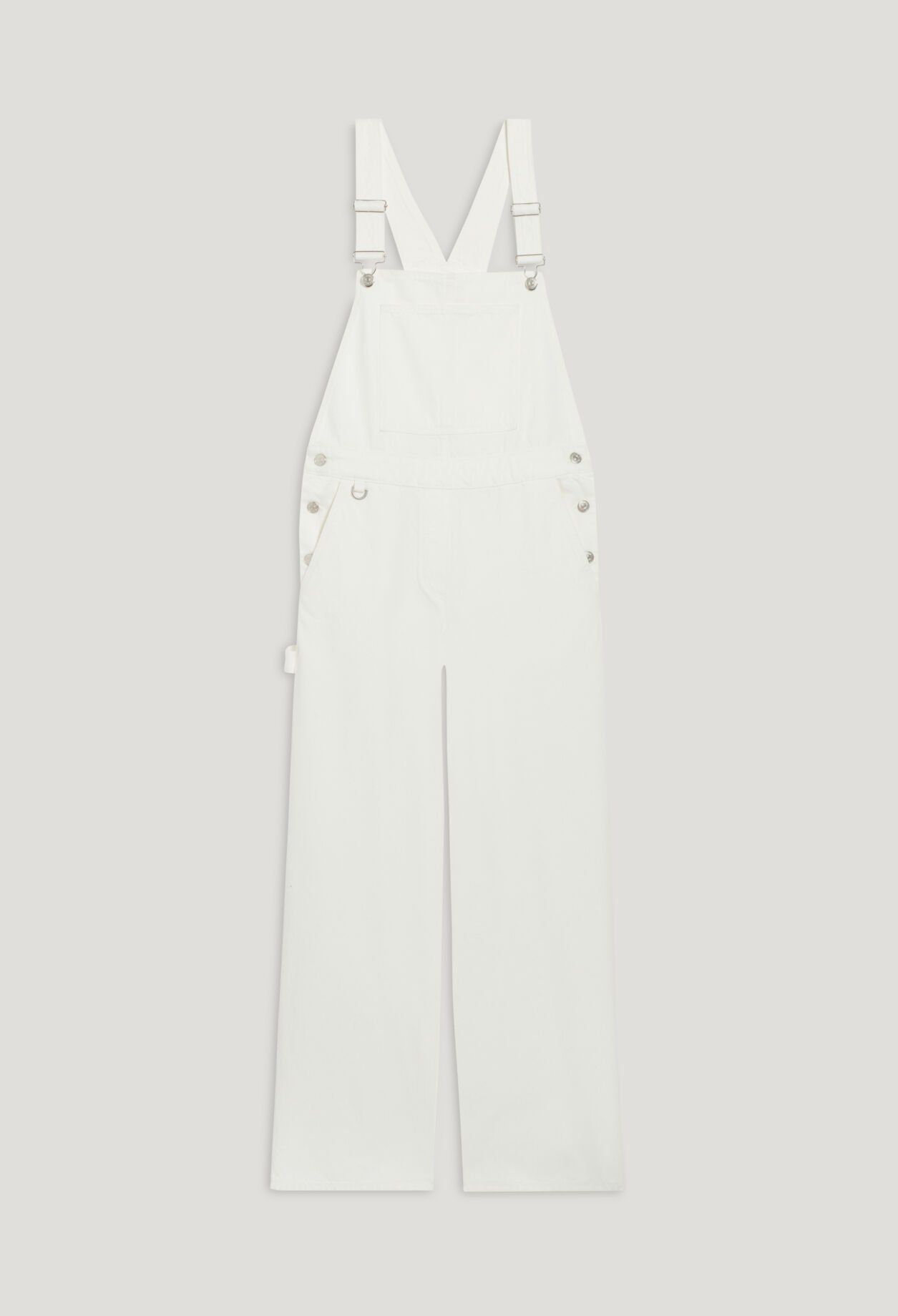 Cream denim dungarees