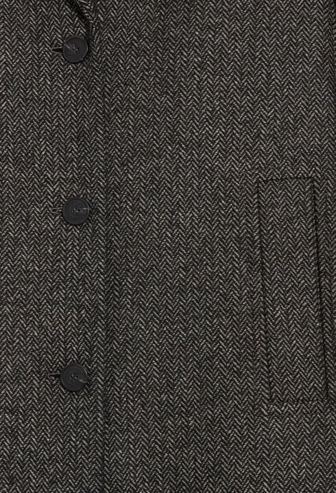 Two-tone mid-length straight coat