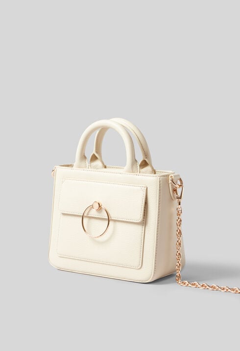 Anouck grained leather chain bag
