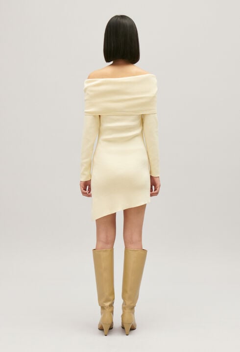 Asymmetric knitted dress