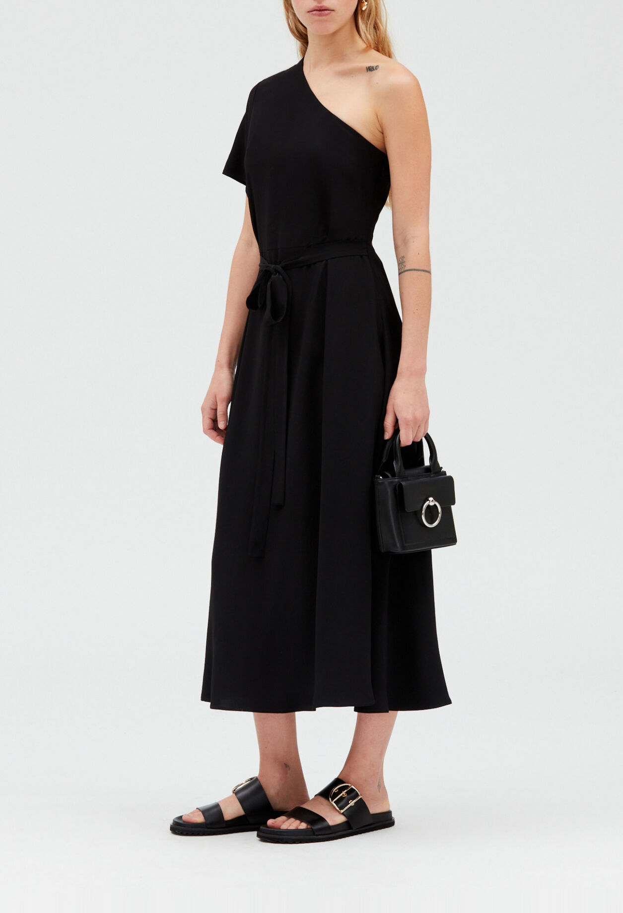 Asymmetric midi dress