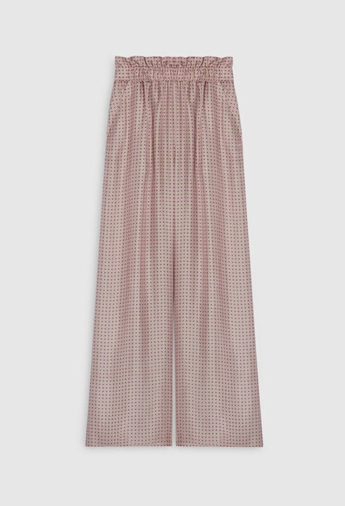 Loose pink silk trousers