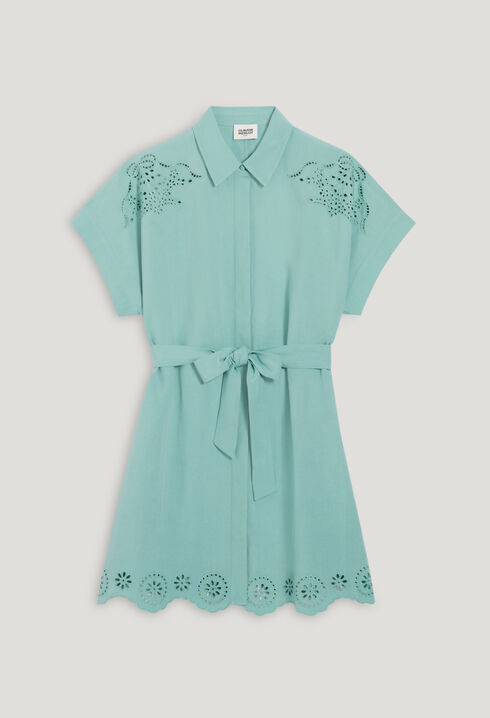 Broderie anglaise short shirt dress