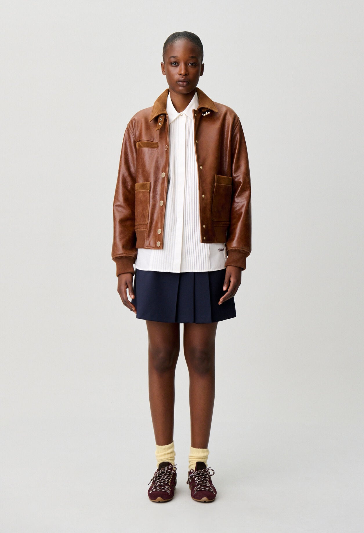 Claudie embroidered poplin shirt