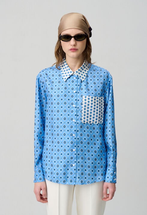 Straight-fit silk shirt
