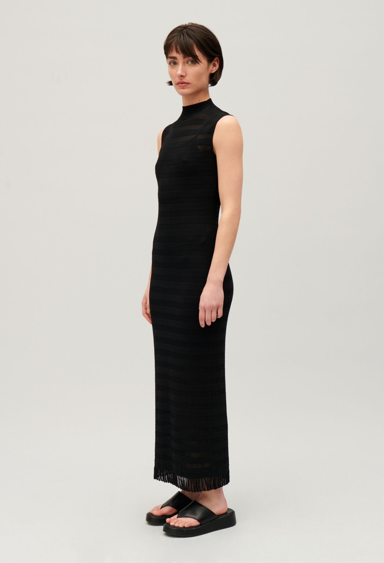 Black tube maxi dress
