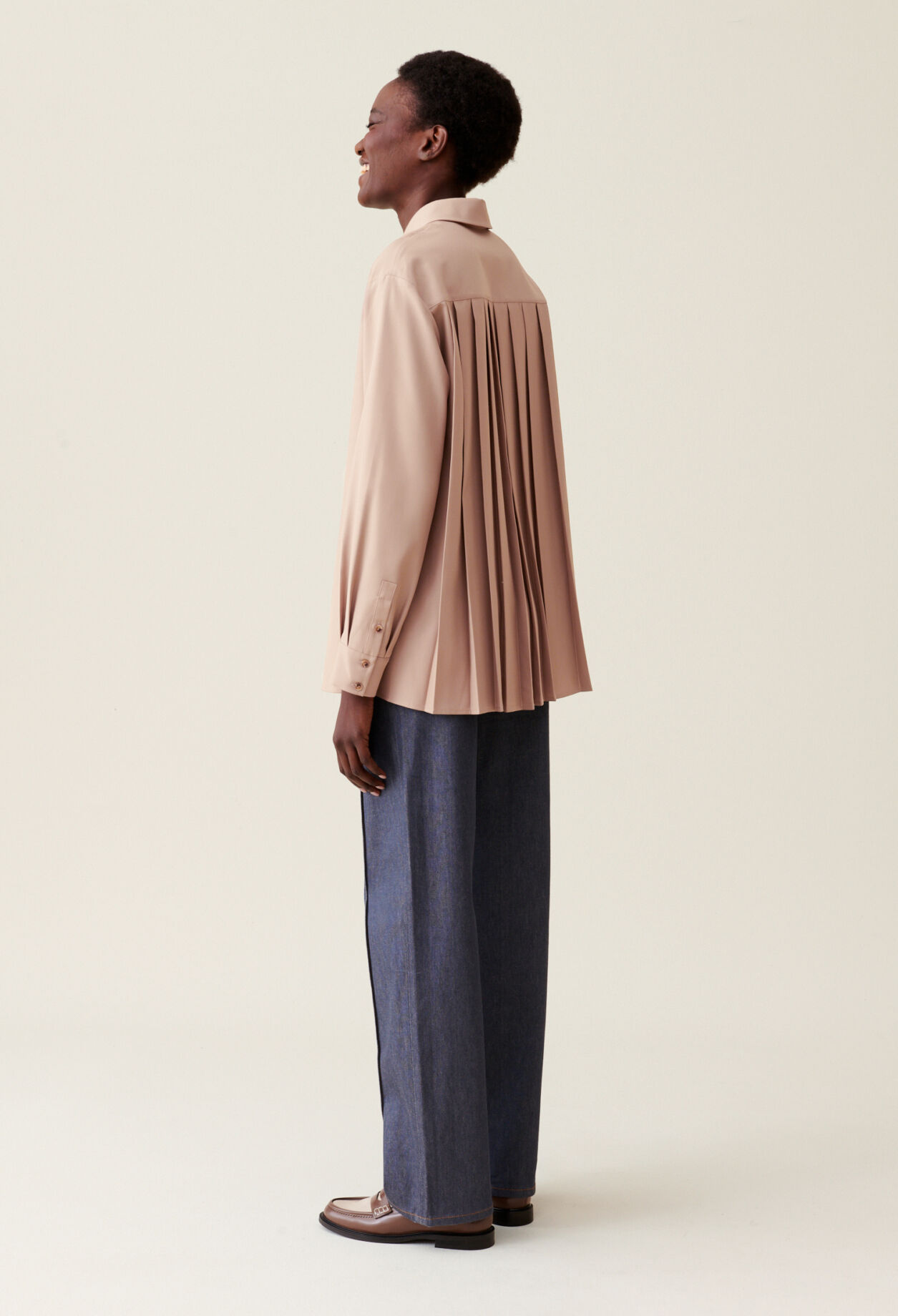 Pleated Oversized Shirt
