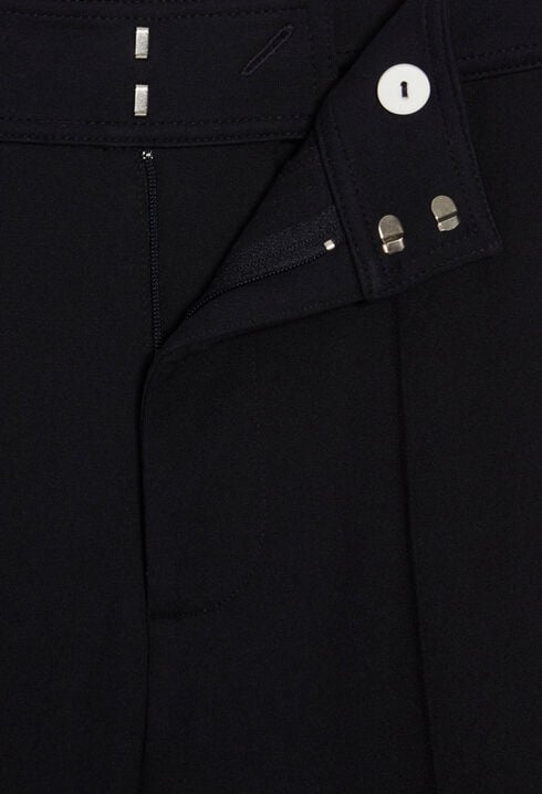 Navy blue suit trousers