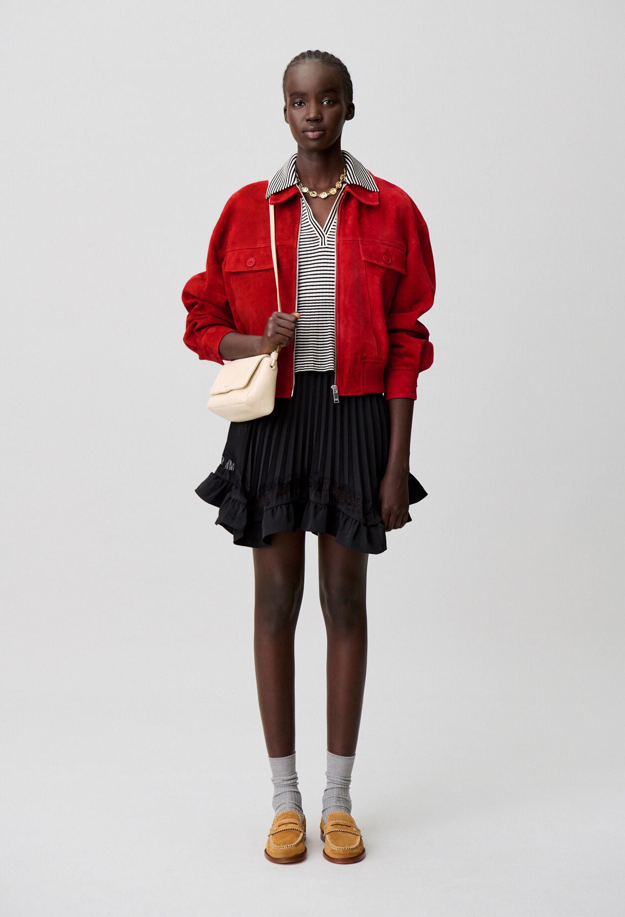 Red suede jacket