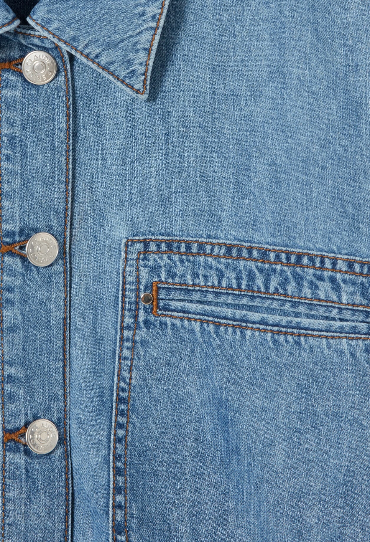 Oversized denim shirt