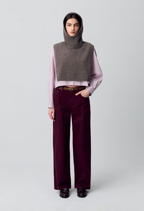 Wide-Leg Denim Jeans