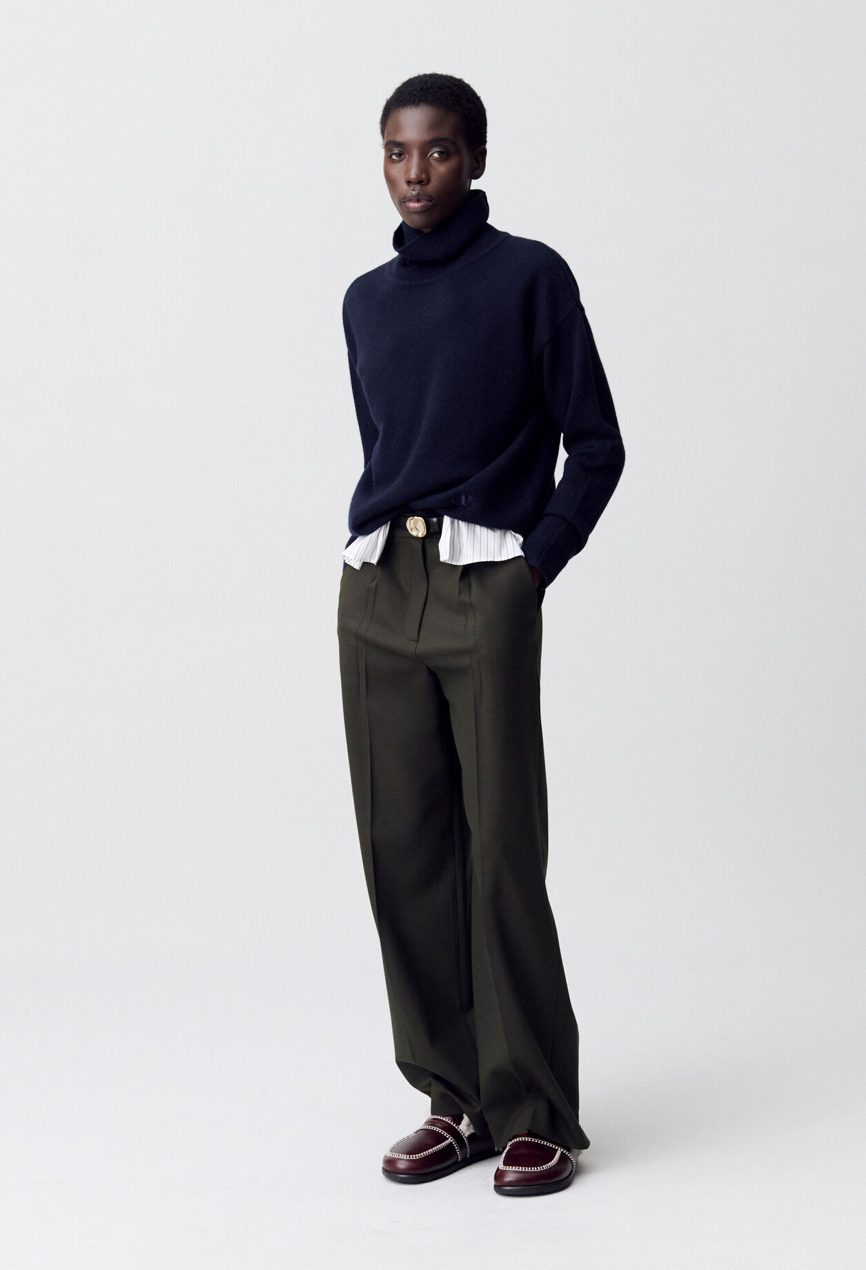 Wide-leg Tailored Trousers