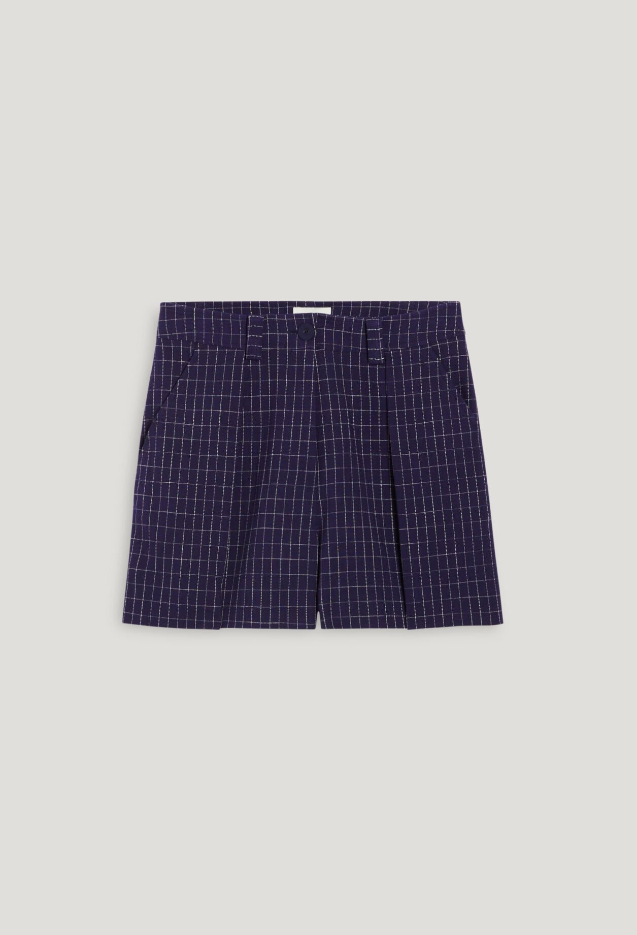 Indigo checked shorts