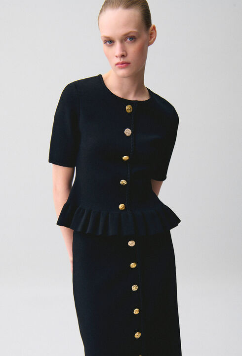 Round neck knitted top